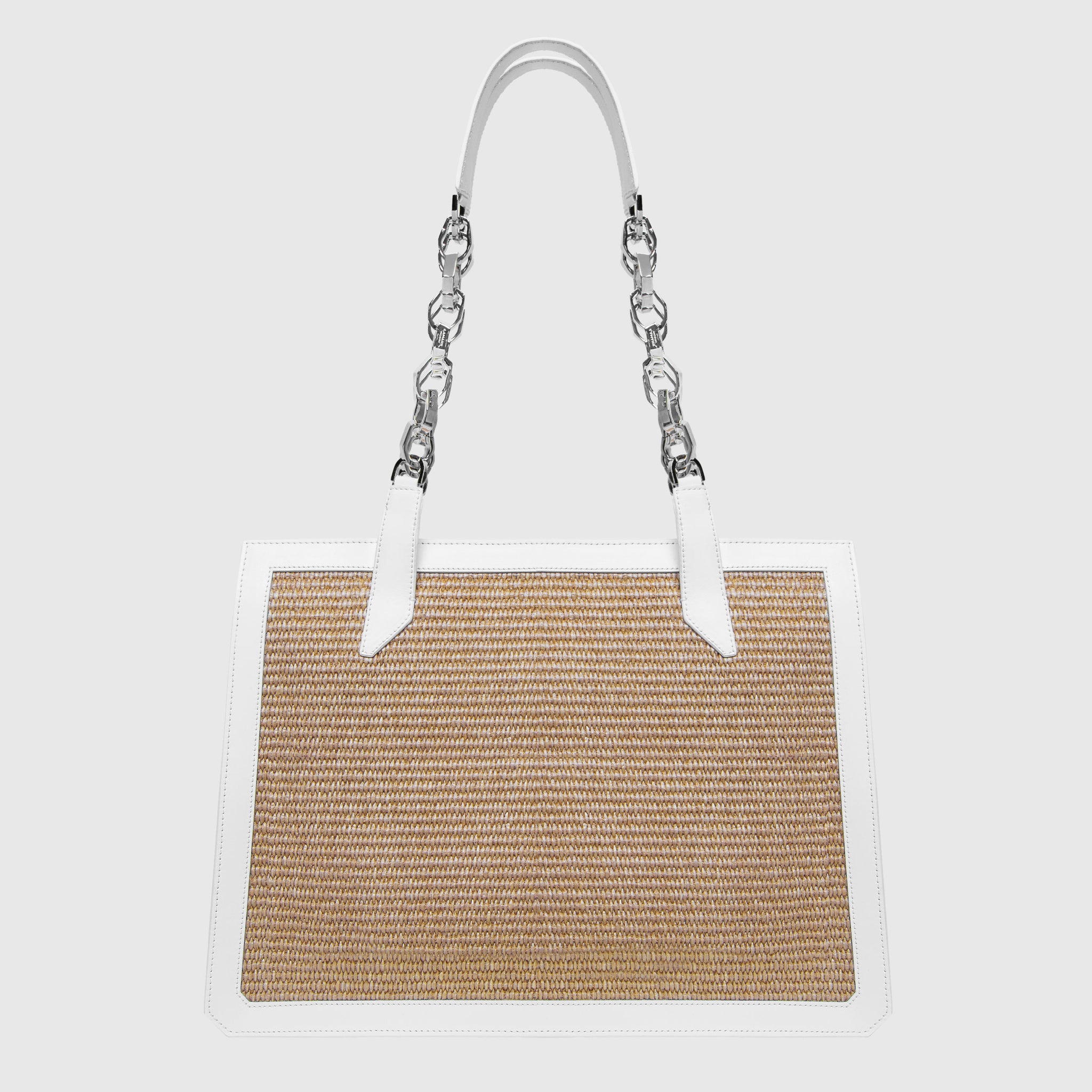 BEATRIX TOTE BAG BIANCA CON CATENA