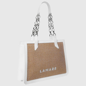 BEATRIX TOTE BAG BIANCA CON CATENA