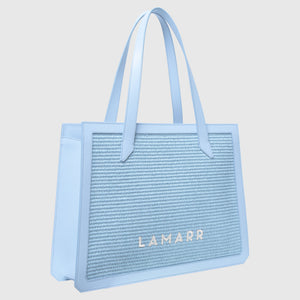 BEATRIX TOTE BAG GRANDE AZZURRA