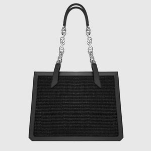 BEATRIX TOTE BAG NERA CON CATENA